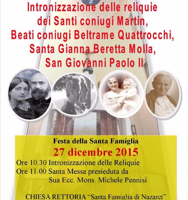 FESTA DELLA SANTA FAMIGLIA